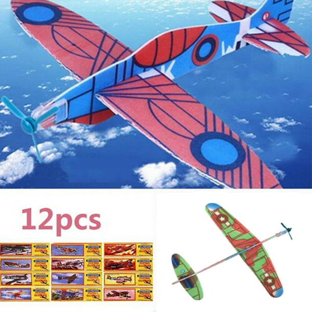 12pcs Flying-Gliders Planes Aeroplane Party Bag Fillers Children Kids Toys-Model